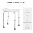 HOMCOM Shower Stool White