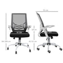 Vinsetto Mesh Swivel Office Chair Task Computer Chair w/ Lumbar Support, Black