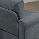 HOMCOM Vintage Armchair Fabric Accent Chair with Gourd-Shaped Rubber Wood Legs