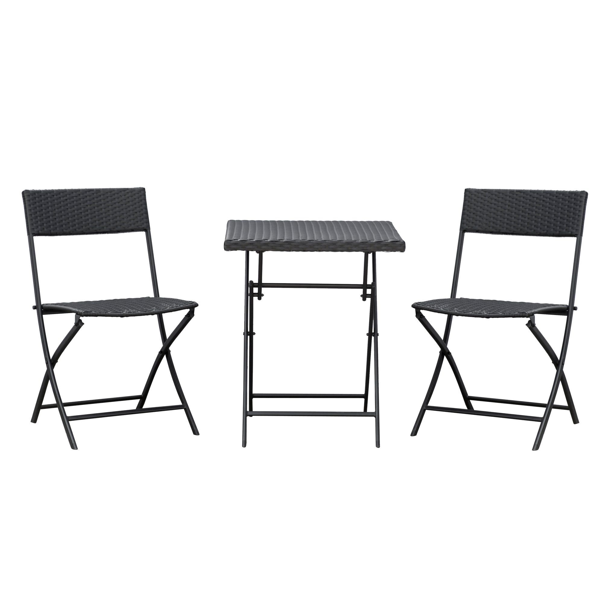 Outsunny PE Rattan Garden Furniture 2 Seater Patio Rattan Bistro Set F