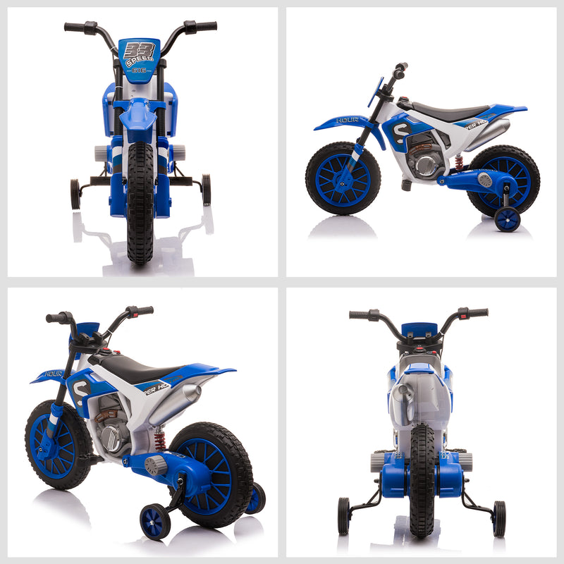 HOMCOM Kids Electric Ride On Motorcycle Bike 12V - Blue