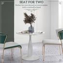 HOMCOM Round Dining Table with Steel Base for Living Room, Dining Room