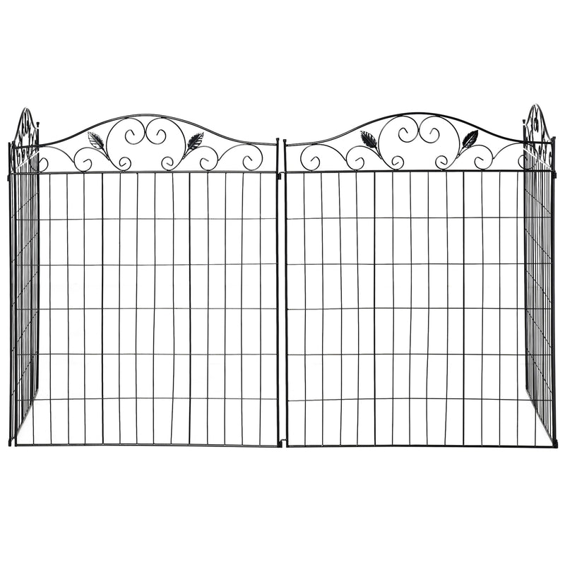 Outsunny Garden Decorative Fence Panels 44in x 12ft