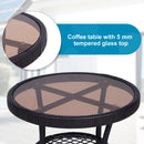 Outsunny-Rattan Rocking Chair Set