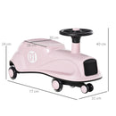 Kids Ride On Wiggle Car - Pink