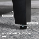 HOMCOM Modern Armchair Accent Chair with Rubber Wood Legs for Bedroom Blue