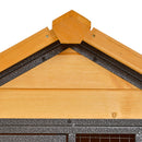 Pawhut Large Rabbit Hutch in Light Yellow and Black