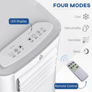 HOMCOM 4-In-1 Compact Mobile Air Conditioner Unit with LED Screen- White