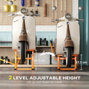 DURHAND 150KG Steel Motorbike Manual Jack Lift Rubber Platform Crank Lift