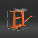 DURHAND 150KG Steel Motorbike Manual Jack Lift Rubber Platform Crank Lift