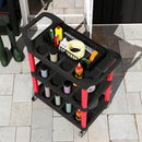 HOMCOM 3-Tier Rolling Tool Cart, Tool Trolley on Wheels for Garage, Black and Red