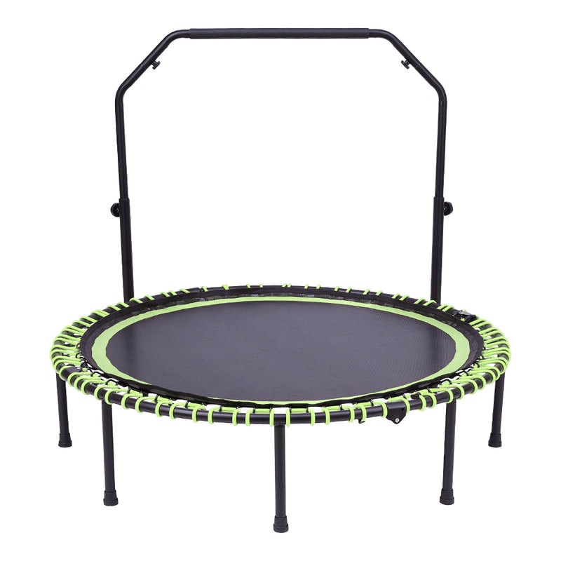 Lifeideas 48in Bungee Cords Foldable Round Trampoline with Adjustable U-Handle Bar