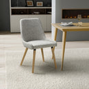 Capri Flax Effect Grey Weave Dining Chair Pair