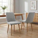 Capri Flax Effect Grey Weave Dining Chair Pair