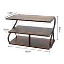 Lifeideas Rustic S-frame Shoe Rack 3-Tier Shelf