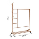 Lifeideas Bamboo Garment Hat Rack with Wheels