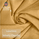 Velvet Chenille Thermal Fleece Lined Single Ring Top Door Curtain