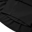 High Waisted Pleated Tennis Skirt With Pockets - Black