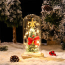 Lifeideas LED Glass Dome Christmas Tree Tabletop Ornament