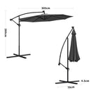 Livingandhome Outdoor 32 LED Lighted Patio Umbrella With Crank Lift System