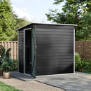 Breeins 4 X 6FT Outdoor Metal Pent Roof Garden Storage Shed