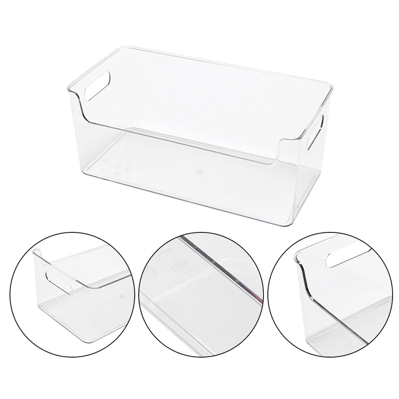 Lifeideas 2Pcs Stackable Refrigerator Storage Organizers with Handles