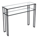 Livingandhome Modern Multi-function Tempered Glass Console Table