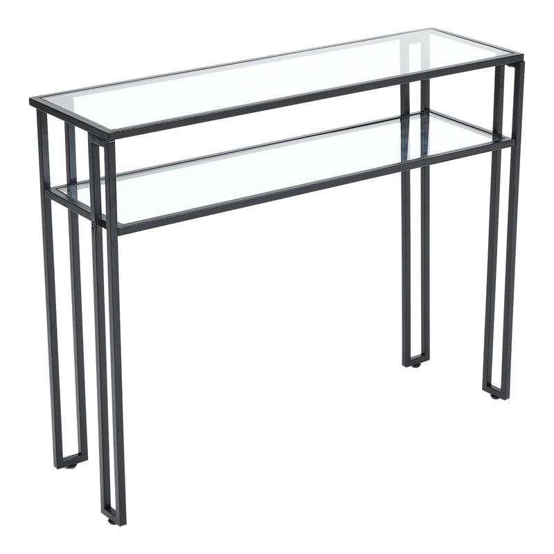 Livingandhome Modern Multi-function Tempered Glass Console Table