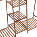 Lifeideas Bamboo Trapezoid Clothing Rack with 5-Tier Storage Shelves