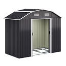 Breeins Large 7.5 x 4 ft Galvanized Steel Acrylic Storage Shed
