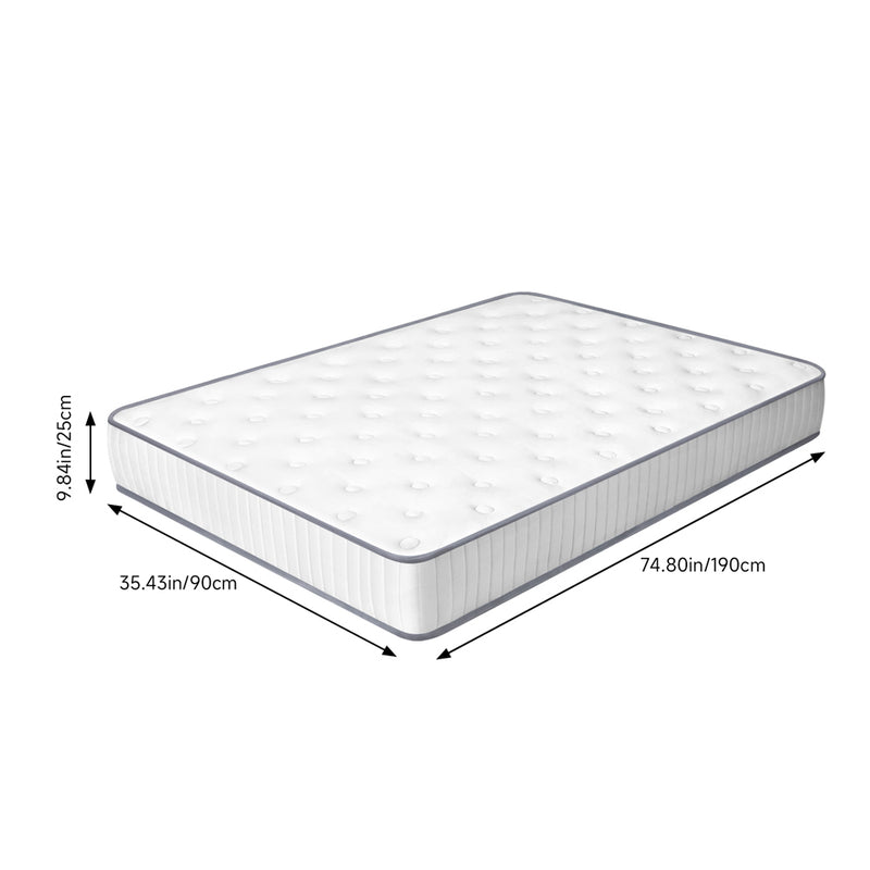 Livingandhome Single Mattress with 7-Zone Pocket Springs