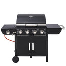 5-Burner Outdoor Gas Burner with Side Burner Gas Gill