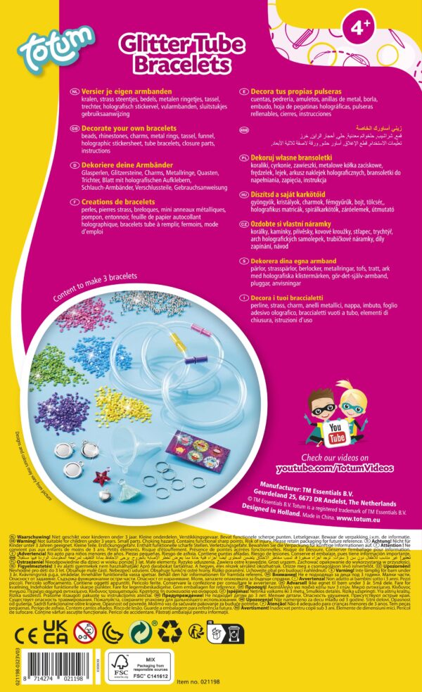 Totum Glitter Tube Bracelets