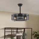 Cottonfy UK Industrial Style Ceiling Fan Light