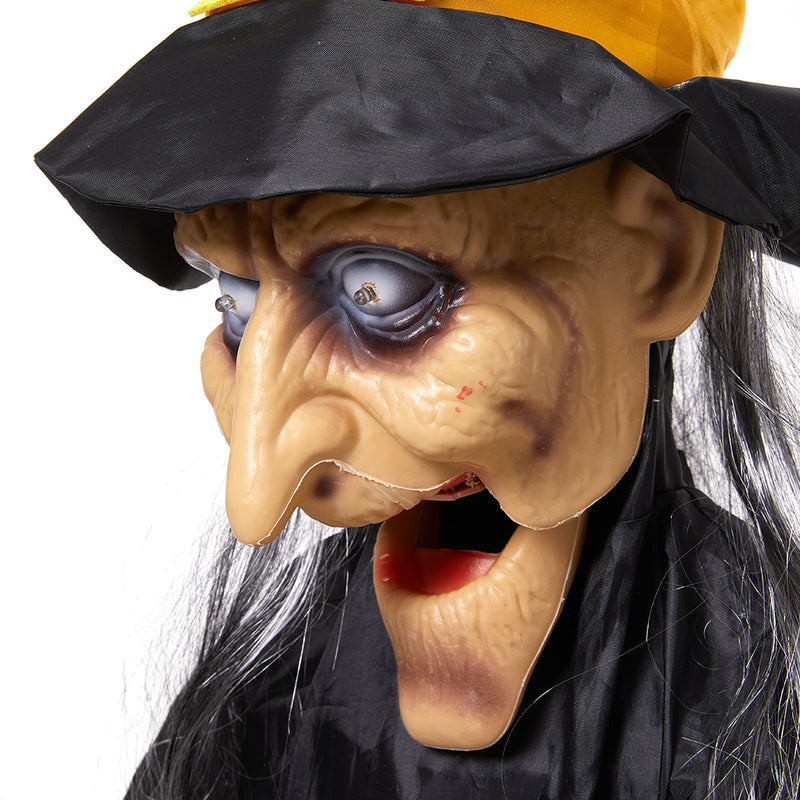 Hanging Witch With Glowing Eyes