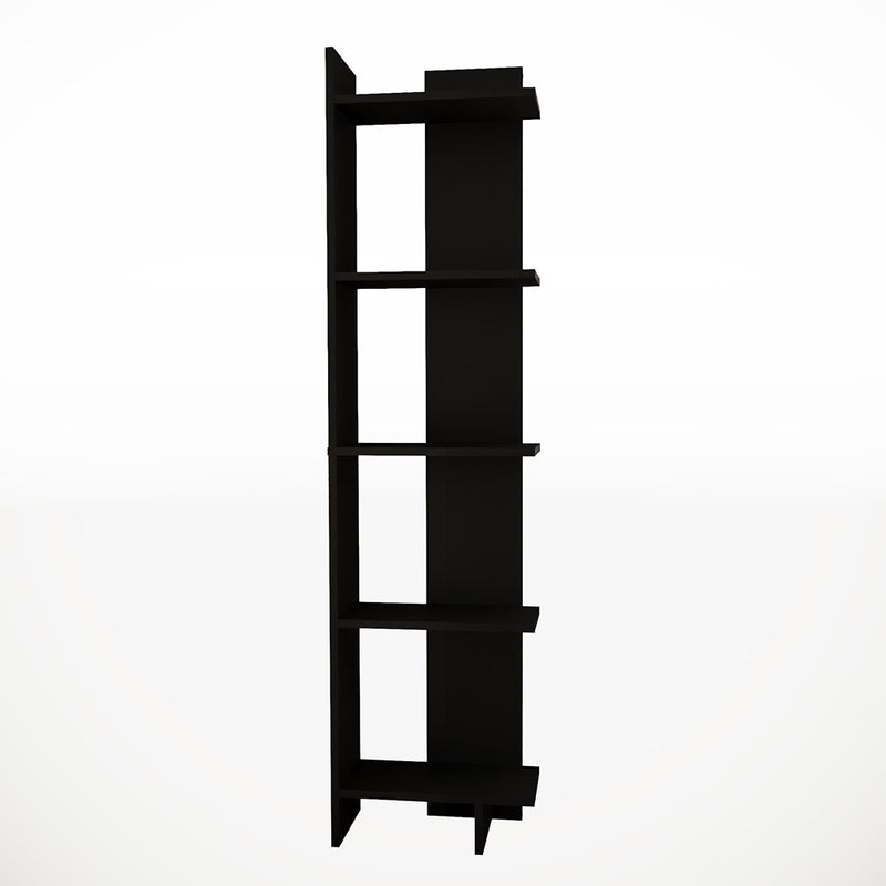 Livingandhome Industrial 5-Tier Corner Bookshelf Shelf Unit