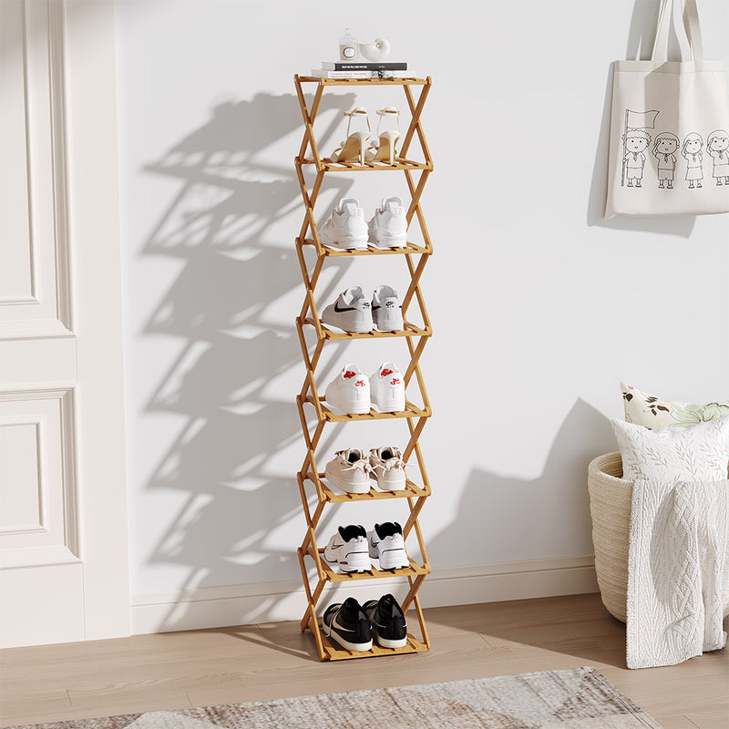 Lifeideas Lightweight Bamboo Foldable Shoe Storage