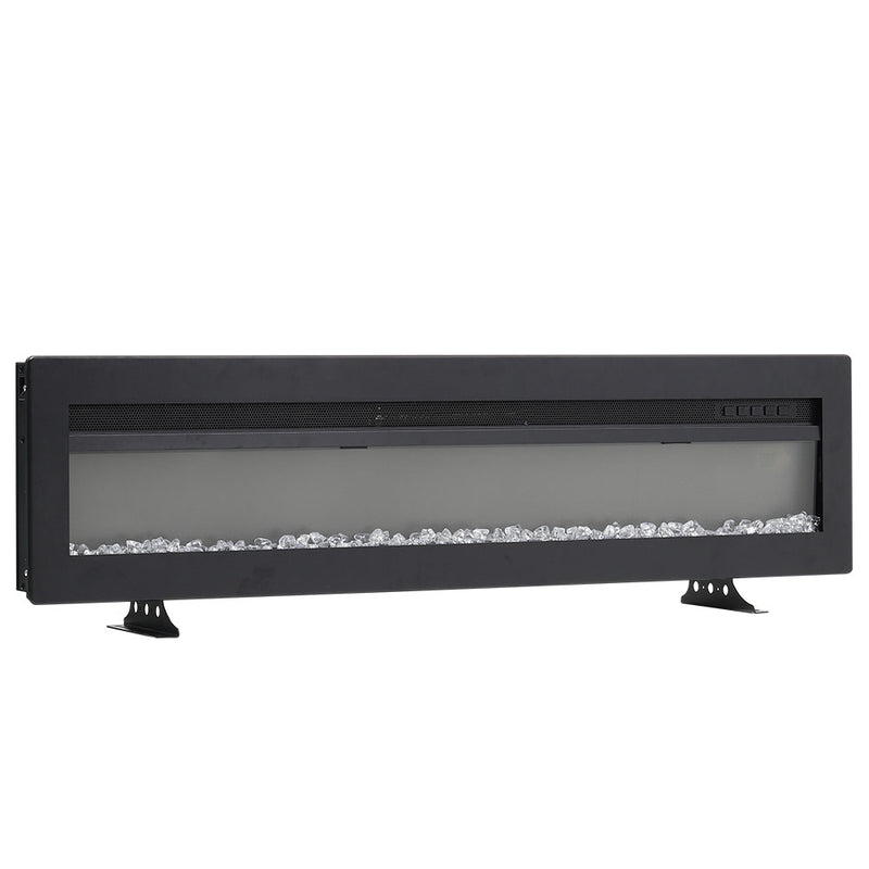 Electric Fireplace with Adjustable Flames, Wall Mounted or Freestanding