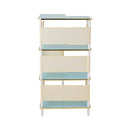 Livingandhome 4-Tier L-Shaped Corner Bookshelf