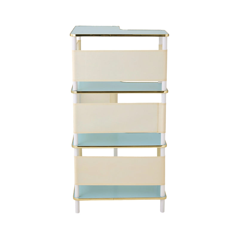 Livingandhome 4-Tier L-Shaped Corner Bookshelf