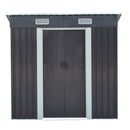 Livingandhome Compact Metal Storage Tool Shed For Garden Patio