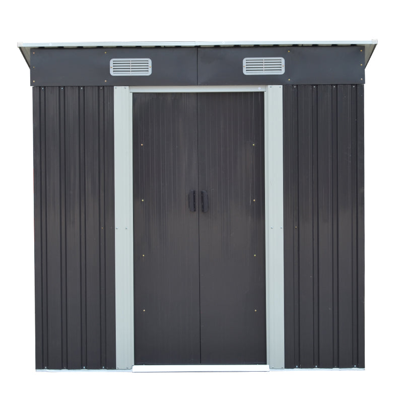 Livingandhome Compact Metal Storage Tool Shed For Garden Patio