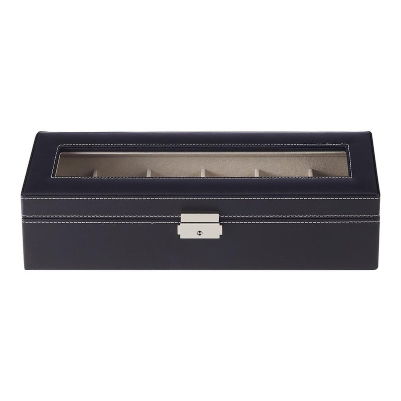 Sheonly 6-Slot Elegant Faux Leather Watch Display Case