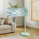 HOMCOM 40 Cm Standing Pedestal Fan, Quiet Electric Cooling Floor Fan, Green
