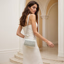 Modishion Shiny Handbag Clutch Bag with Crossbody Shoulder Chain