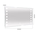 Modern Fog-Free LED Horizontal Bathroom Mirror