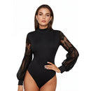 Elegant Black Long Sleeve Bodysuit