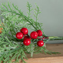 1.50m Pine and Red Berry Christmas Garland with Pinecones