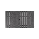 Breeins 150cm Wood Effect Garden Dining Table with Parasol Hole Grey