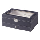 Sheonly Black Jewellery Storage Box with Transparent Lid